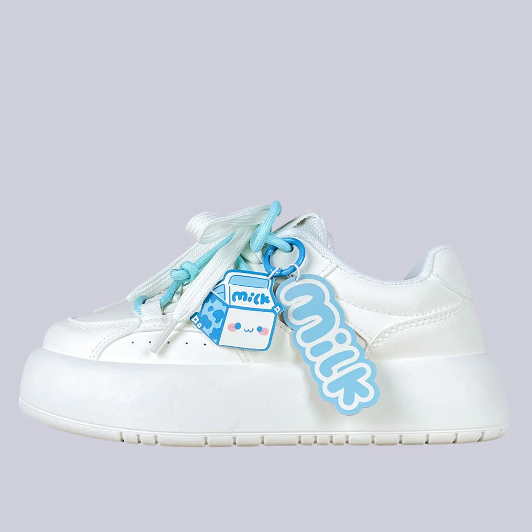 Baby Blue Milk Carton and Candy Chunky Casual Sneakers – Women's