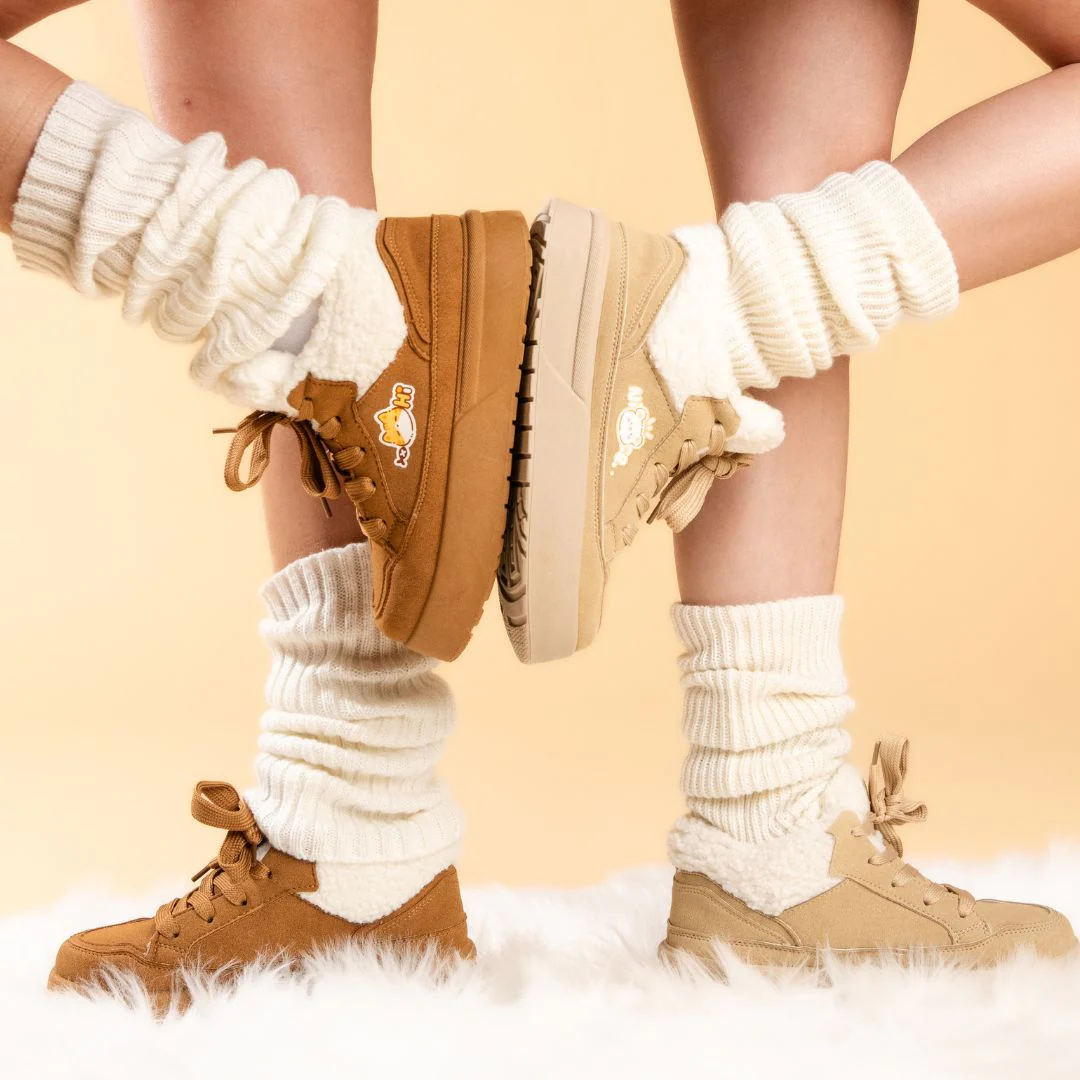 *CLEARANCE* Cozy Bear Ultra Chunky Beige Mid Top Shoes - Women's - Image 8