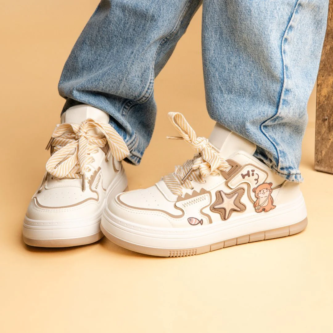 *CLEARANCE* Ultra Friendly Sea Otter Chunky Mid Top Shoes - Women's - Image 8