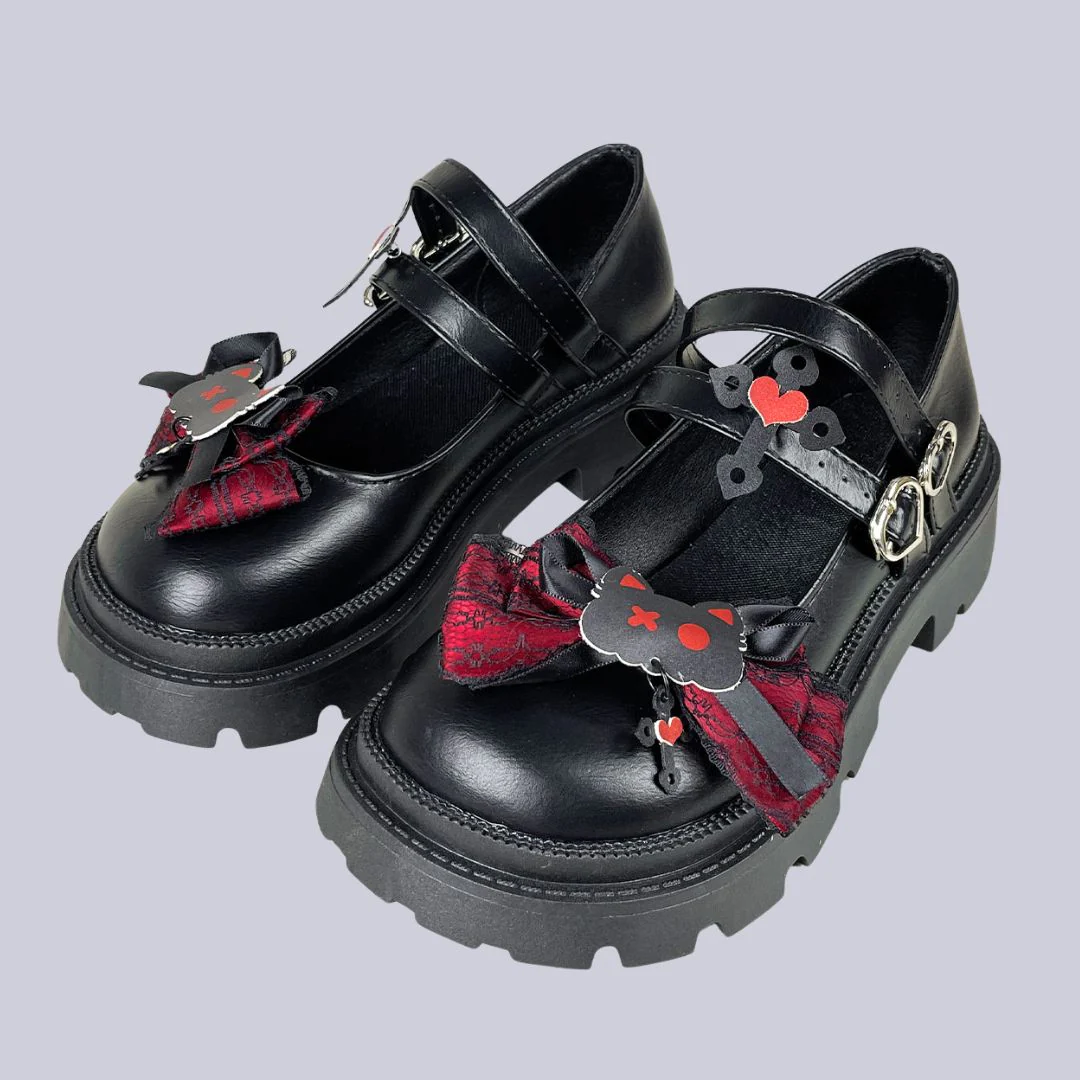 Gothic Bat Kawaii Chunky Mary Janes – Women's