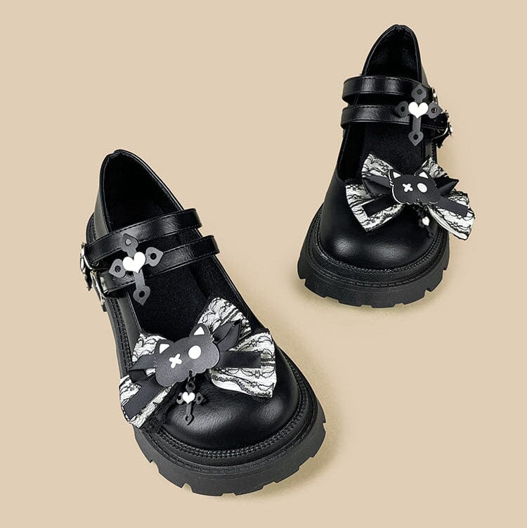 Gothic Bat Kawaii Chunky Mary Janes – Women's - Image 10