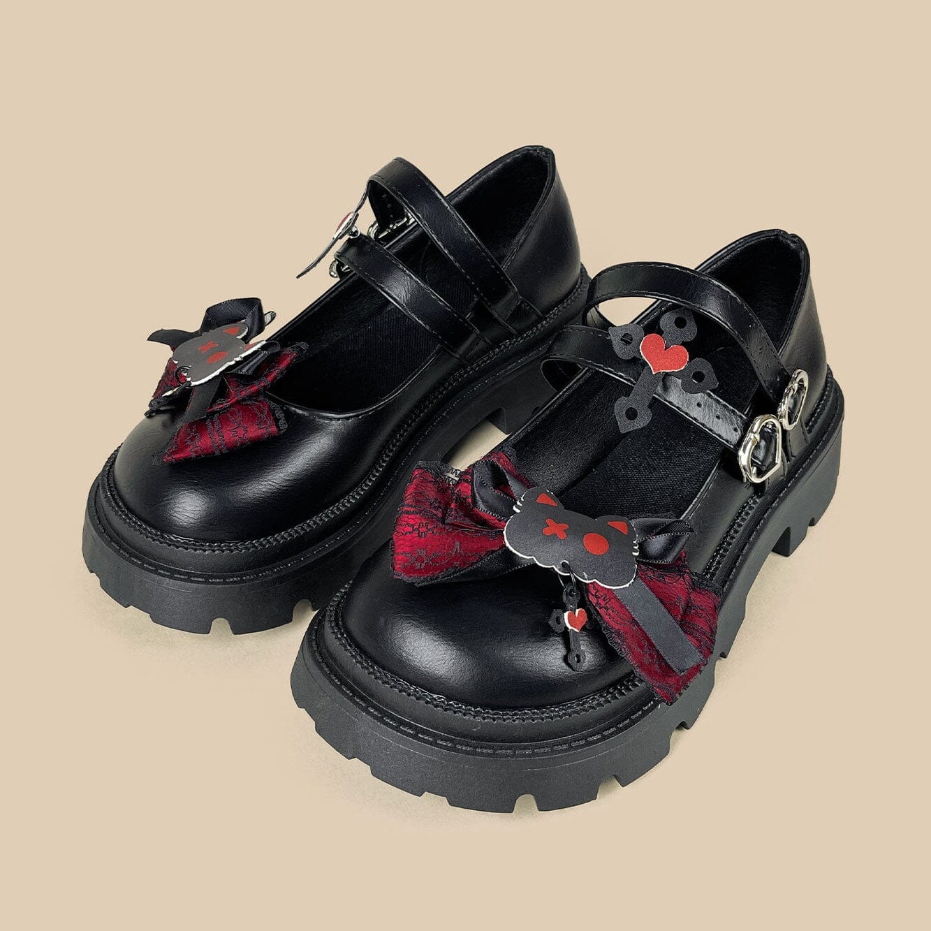 Gothic Bat Kawaii Chunky Mary Janes – Women's - Image 3