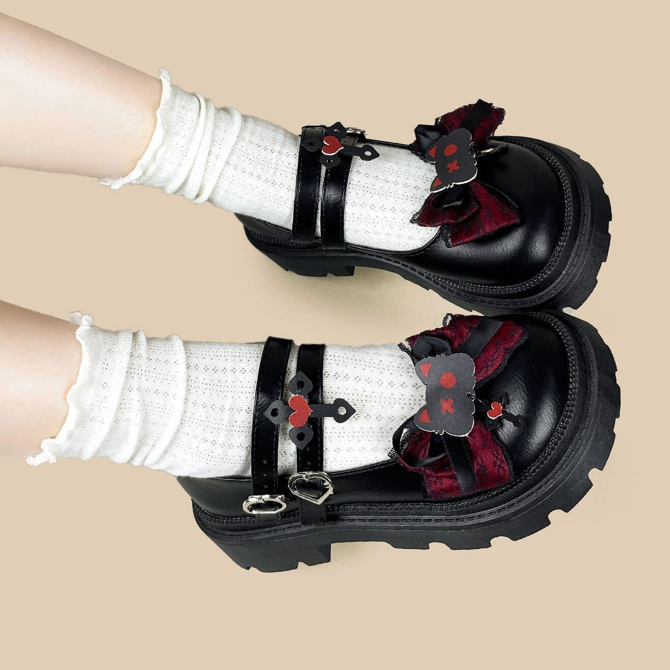 Gothic Bat Kawaii Chunky Mary Janes – Women's - Image 6