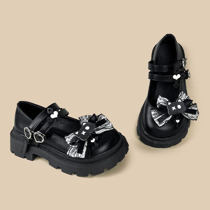 Gothic Bat Kawaii Chunky Mary Janes – Women's - Image 9