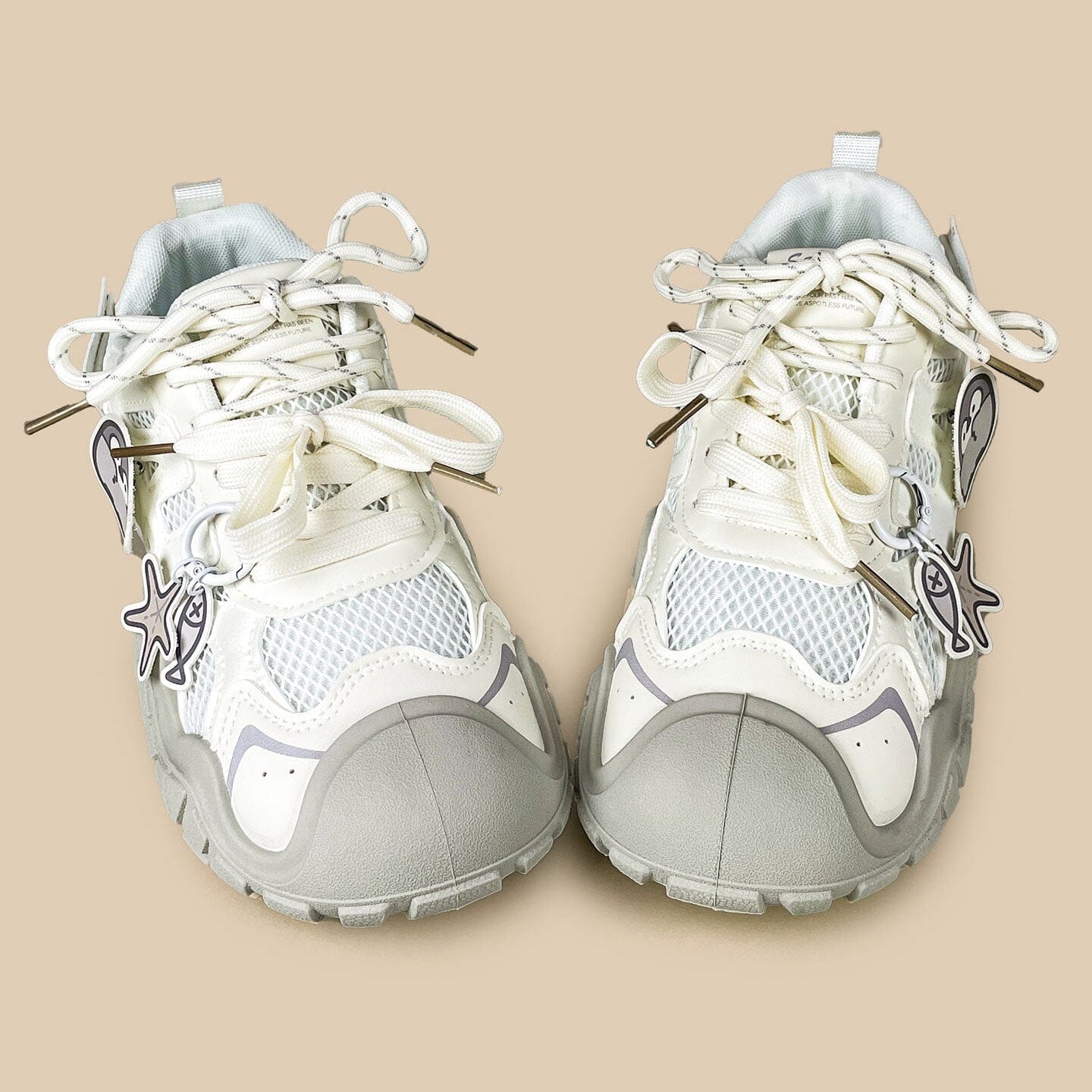 Haru the Penguin Kawaii Cream Chunky Sneakers – Women's - Image 5