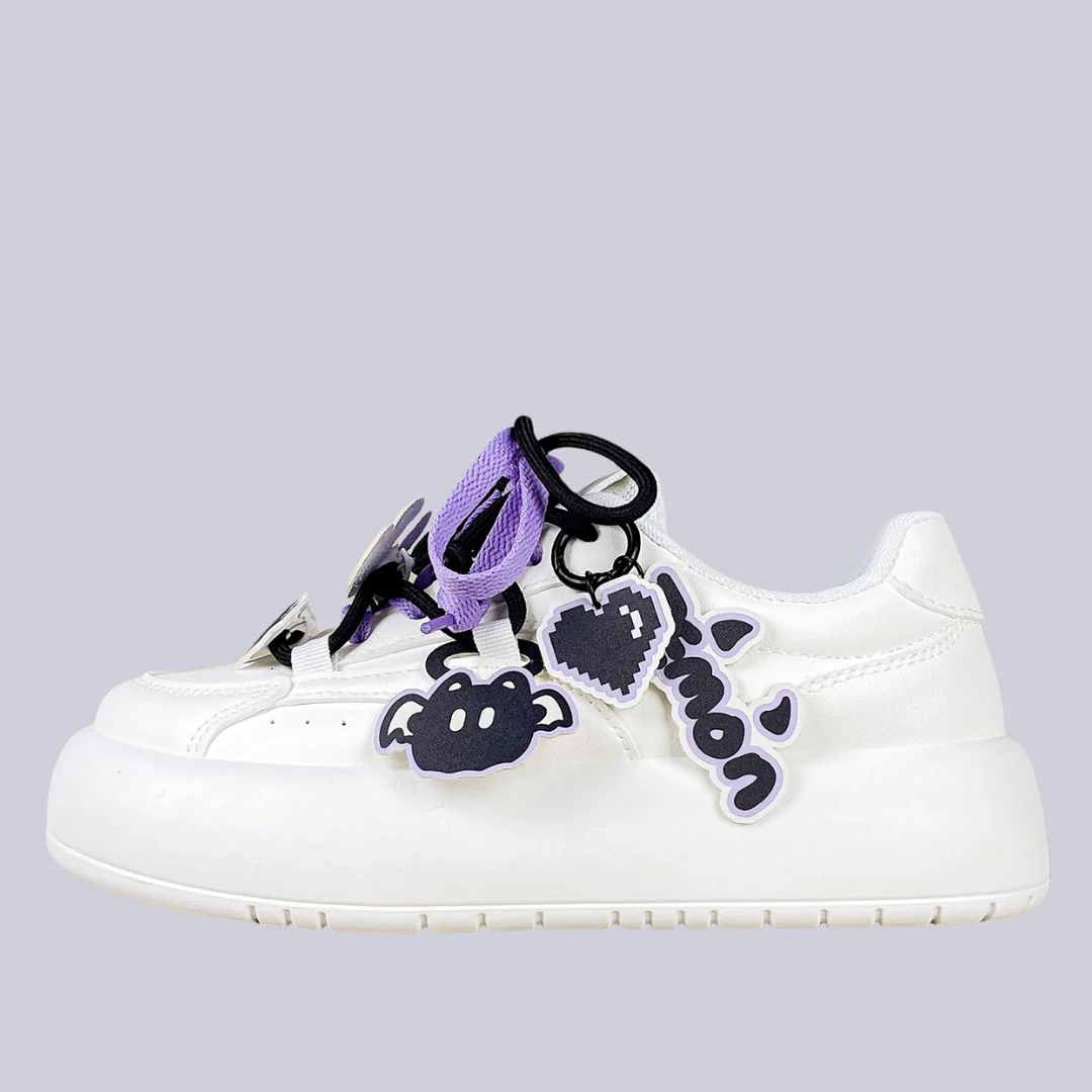 Kawaii Purple Demon Chunky Sneakers - Women's