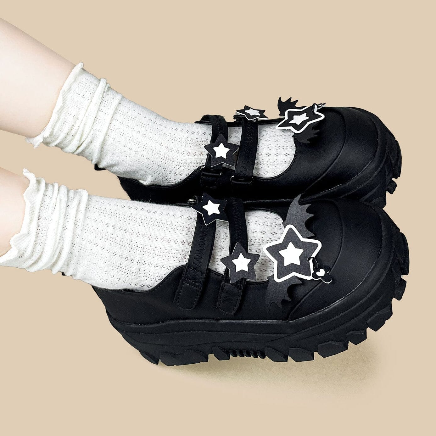 Midnight Star Bat Kawaii Chunky Mary Janes – Women's - Image 10
