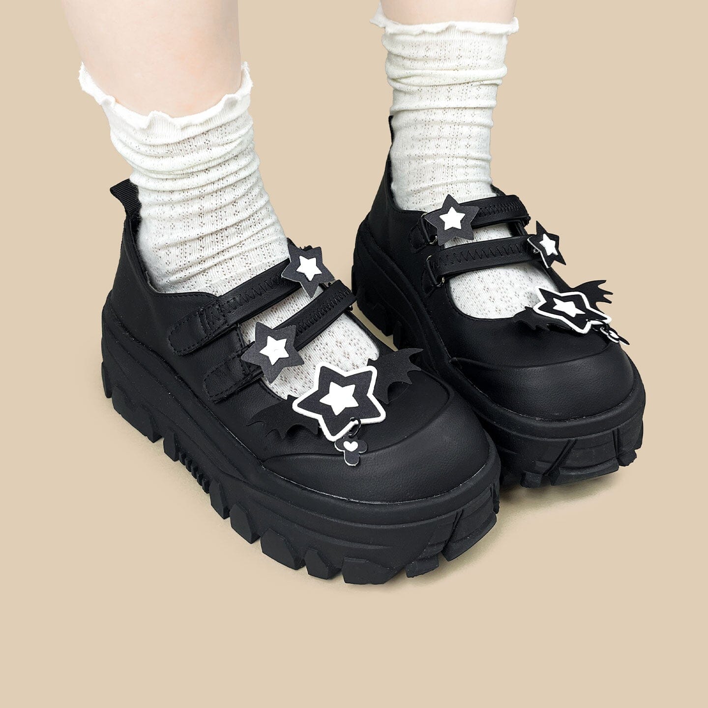 Midnight Star Bat Kawaii Chunky Mary Janes – Women's - Image 6