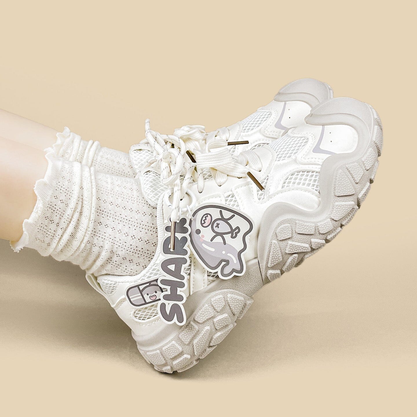 Ultra Chubby Kabbu Sharku Cream Chunky Sneakers – Women's - Image 6