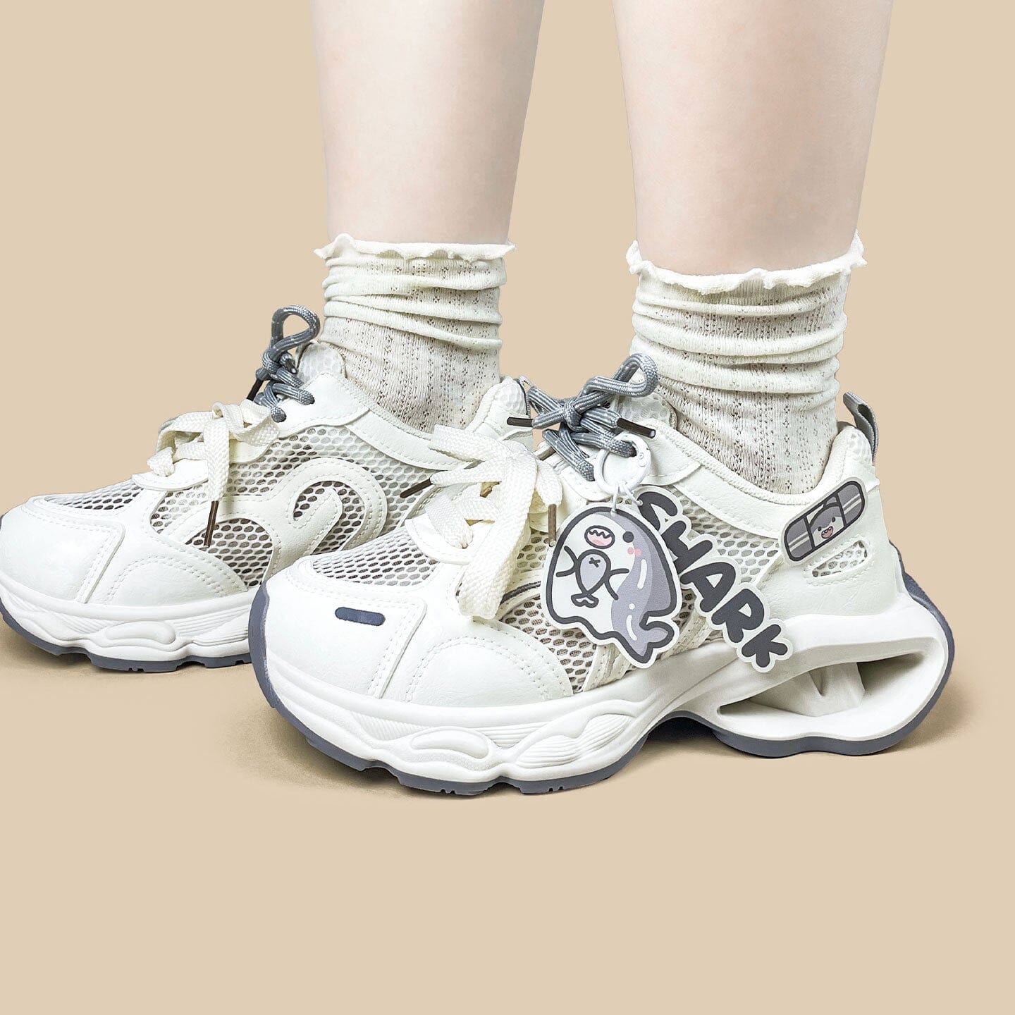 Ultra Chubby Kabbu Sharku Cream Platform Sneakers – Women's - Image 10